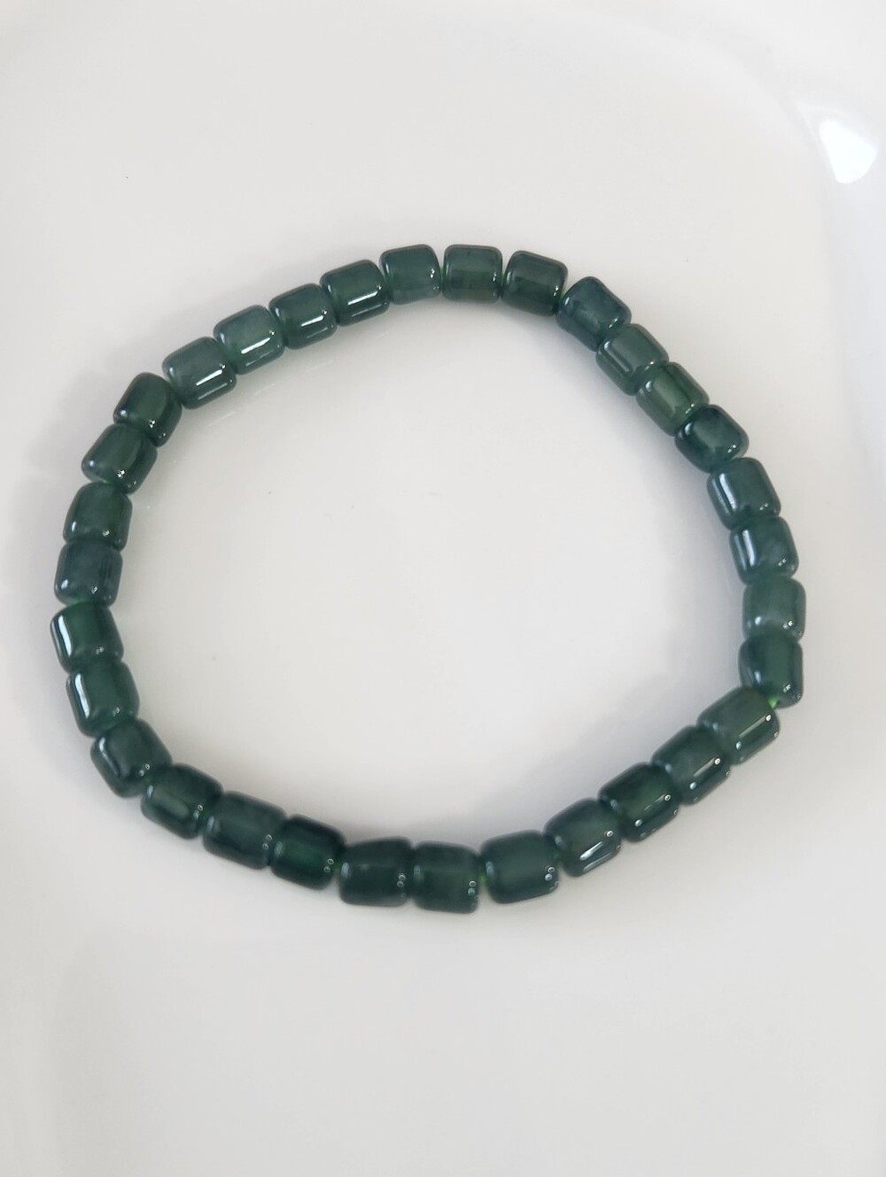 Jade Stretchy Beaded Bracelet